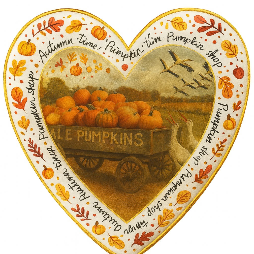 CIASTKO LUKROWANE DYNIA ROZ. L SERCE NO1 JESIEŃ RĘCZNIE ROBIONE